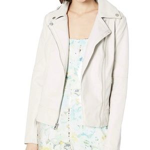 NWT Guess Cream Faux Leather Jacket!